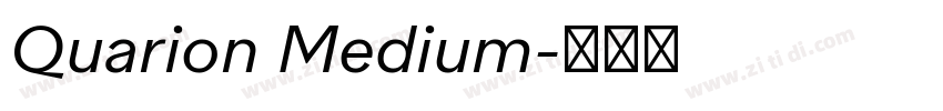 Quarion Medium字体转换